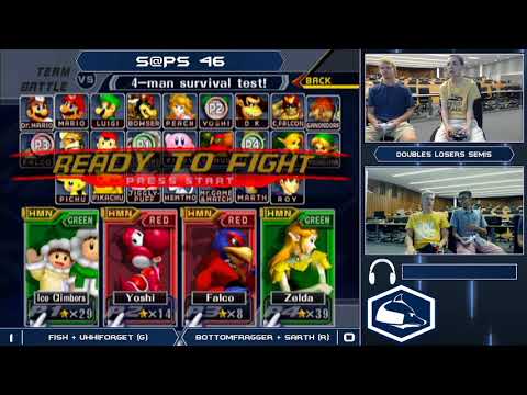 S@PS 46 Melee Doubles - Fish + Uhhiforet (Green) vs bottomfragger + Sarth (Red) - Losers Semis