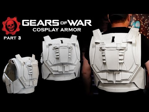 How to Make Gears of War Cosplay Armor - Free Foam Templates - Marcus Fenix Chest - Part 3
