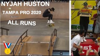 Nyjah Huston at Tampa Pro Final 2020 (All Runs)