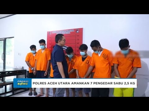 POLRES ACEH UTARA AMANKAN 7 PENGEDAR SABU 2,5 KG