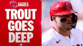 Mike Trout drills his 8th homer of the season!! (1st at Angels Stadium!! ????)