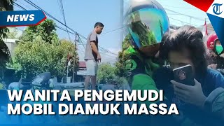 WANITA PENGEMUDI MOBIL Diamuk Massa imbas Tabrak Lari di Makassar, Diduga Pakai Narkoba
