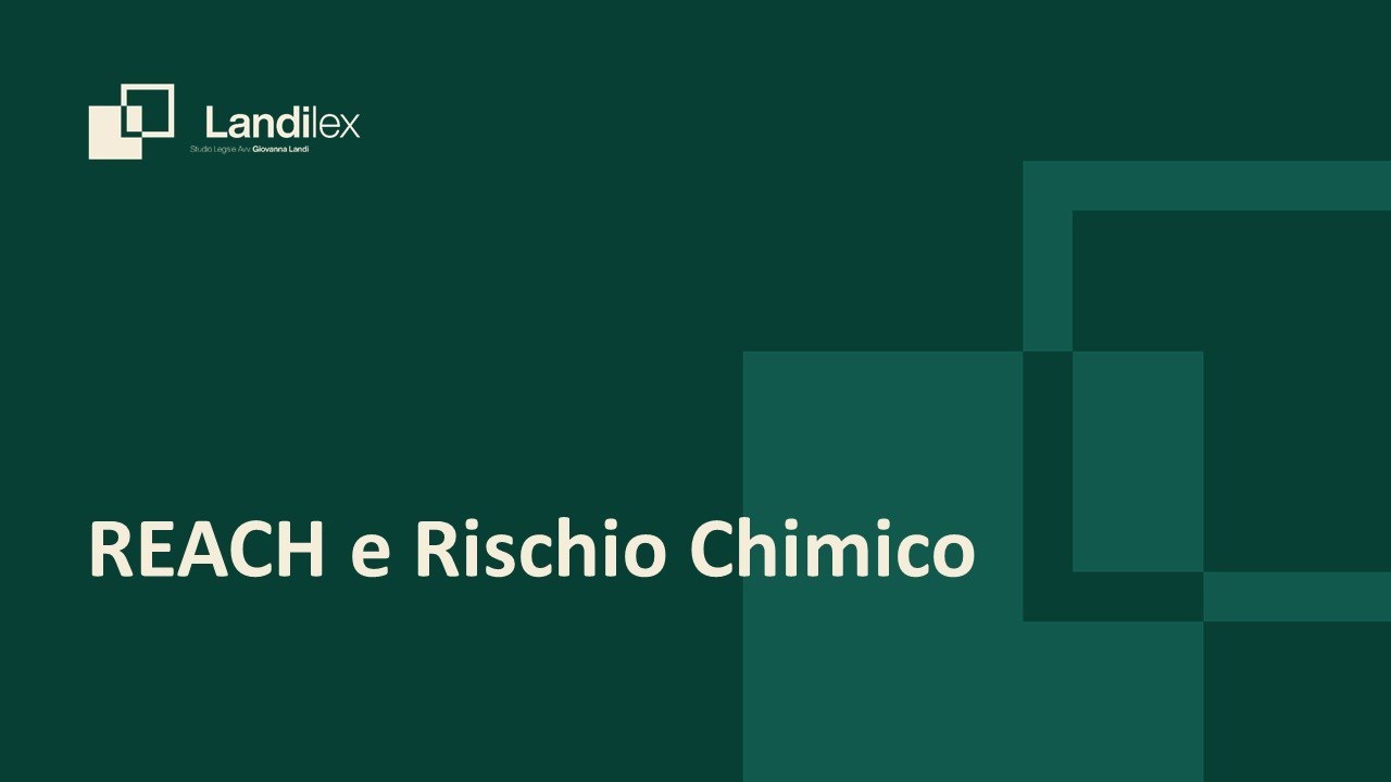 REACH e Rischio Chimico