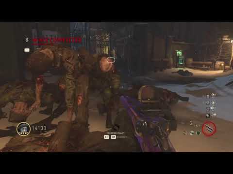 Call of Duty WW2 Zombie ( Survived 20 waves without opening doors and without going down ) SOLO