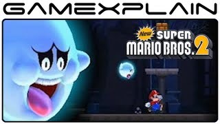 New Super Mario Bros. 2 - Boohemoth (Giant Boo!) Gameplay Footage (Nintendo 3DS)