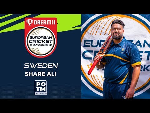 POTM: S.Ali - Group B, Match 20 - SWE vs DEN | Highlights | Dream11 ECC, 2022 | ECC22.044