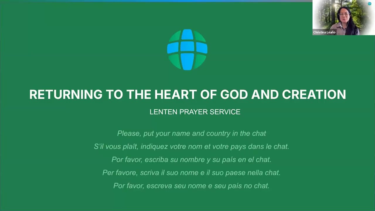 🌿The Lenten Prayer Service  ‘Returning to the Heart of God and Creation’