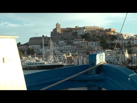 Spain - Balearic Island Ibiza - evening moods in the harbor of Eivissa city