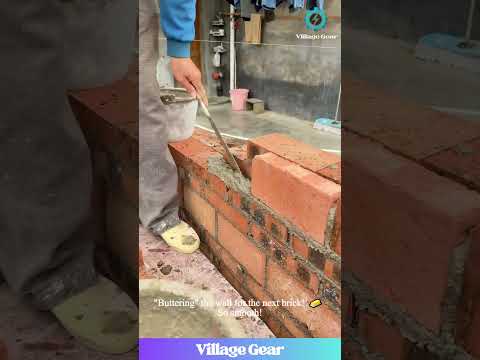 ULTIMATE Bricklaying Skills! 💪 Watch This Master Mason Build a PERFECT Wall! So Satisfying!