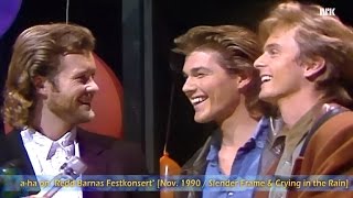 a-ha on Redd Barnas Festkonsert / Slender Frame &amp; Crying in the Rain [1990 / NRK]