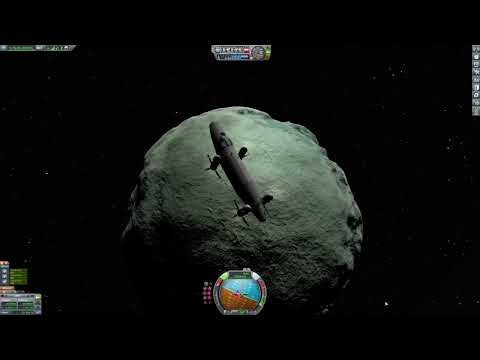 Landing on Minmus in KSP!