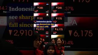 Indonesian stocks see sharpest one-day fall since 1998