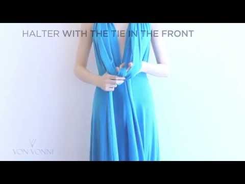 How to tie the Von Vonni Transformer Dress - Halter with a tie in the front Style