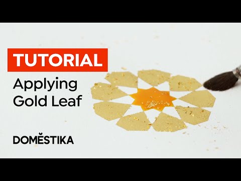 How to Apply GOLD LEAF to Paper - Calligraphy Tutorial by Maaida Noor | Domestika English