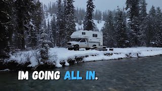 A RISK I Need To Take. Cozy Winter Truck Camper Living Next to a River