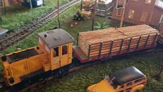Children's railway transports forest with Thomas the Tank Engine