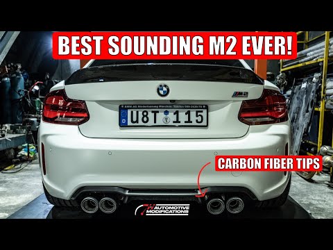BMW M2 COMPETITION WITH REMUS AXLE-BACK EXHAUST + ACTIVE AUTOWERKE MID PIPE