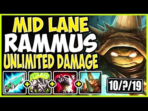 MID LANE RAMMUS COUNTER OF ALL! UNLIMITED DAMAGE AND SUSTAIN! MID Rammus vs Irelia Season 9 Gameplay