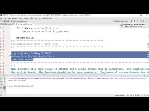 Python Basics Lists Exercise Findmaxlengthlist