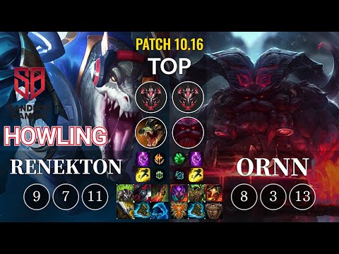 SB Howling Renekton vs Ornn Top - KR Patch 10.16
