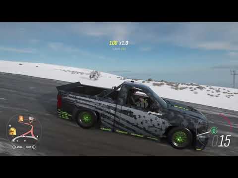 Drifting with a Chevrolet Silverado 1500 Deberti design drift truck(2018)with a 1,376