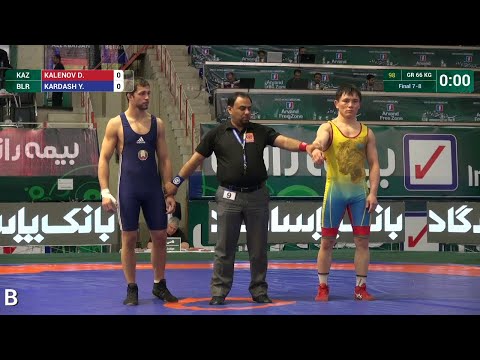 Final 7-8 GR - 66 kg: D. KALENOV (KAZ) df. Y. KARDASH (BLR) by Injury Default, 0-0