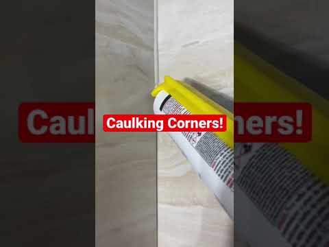 How to caulk tile corners. #shorts #youtubeshorts #diy