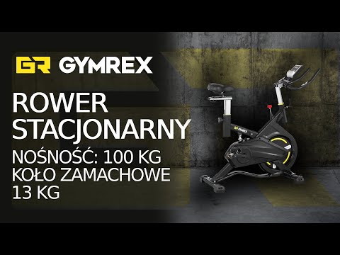 Video - Rower stacjonarny - koło zamachowe 13 kg - nośność do 100 kg