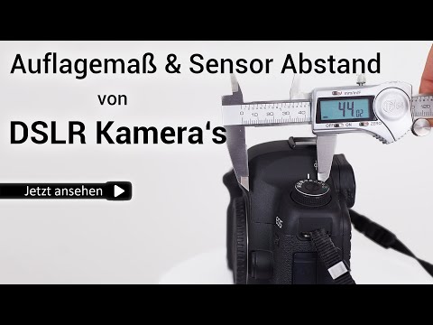 Auflagemaß & Sensor Abstand von DSLR Kameras für die Astrofotografie
