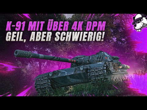 K-91 with over 4k DPM! Awesome, but difficult! [World of Tanks - Gameplay - German]