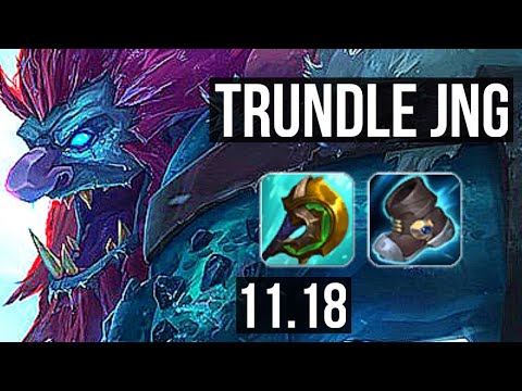 TRUNDLE vs HECARIM (JUNGLE) | 6/1/8, 66% winrate | NA Master | v11.18