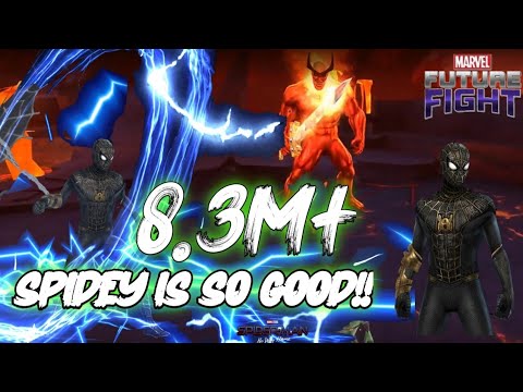 Spidey is so good in Squad Battle!! 8.3m+ with bare build!! Best Character for newer players!!#MFF