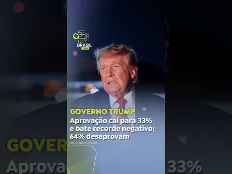 Aprovação do governo Trump cai para 33% e bate recorde negativo; 64% desaprovam