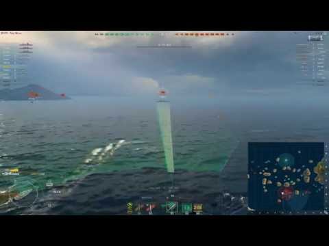 World Of Warships Gameplay - Torpedo Attack to AFK Nagato