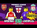 Arsenal vs Liverpool 3-1 • Alisson & Van Dijk disaster class 2024! Goals Highlights Lego Football