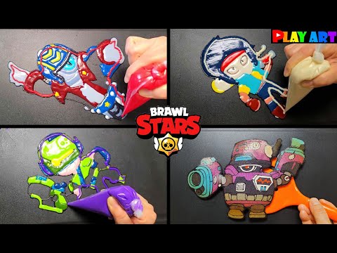 Brawl Stars Pancake art, STU, BIBILANTE, SMUGGLER PENNY, D4R-RY1