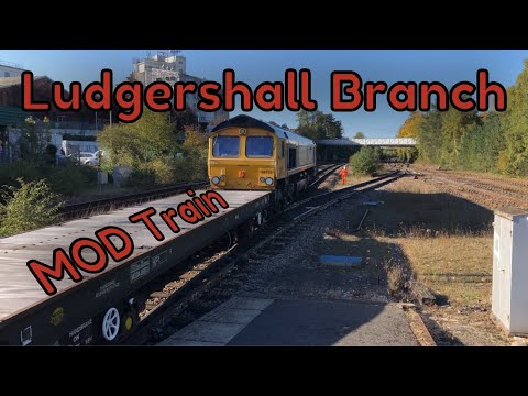 Ludgershall MOD Branch Line, GBRf 66712 flatbed wagon delivery, 15th October 2020