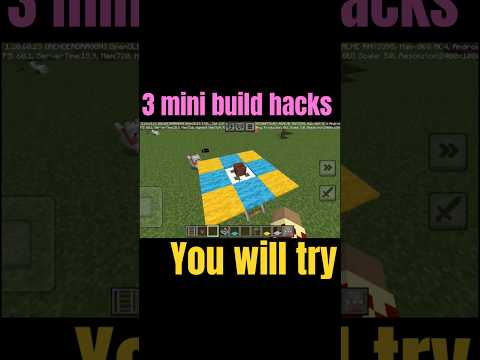🔥 3 Insane Minecraft Mini Builds Hacks 🤯 #minecraft #shorts