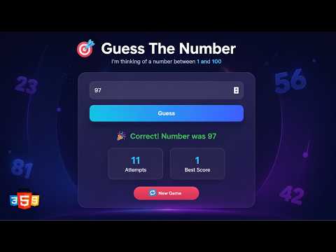 Number Guessing Game Html Css Javascript