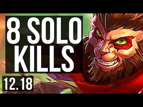 WUKONG vs VOLIBEAR (TOP) | 8 solo kills, Legendary, 16/2/3, 1.0M mastery | EUW Diamond | 12.18