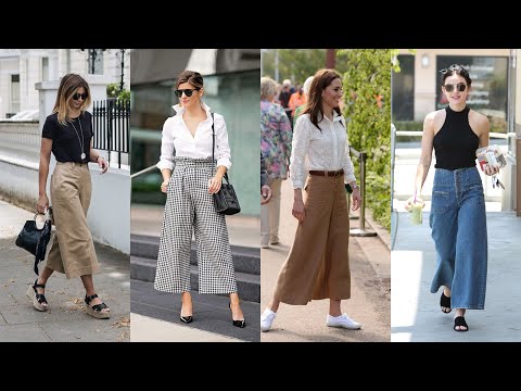 stylish wide leg crops pants ourfits#how to style wide...