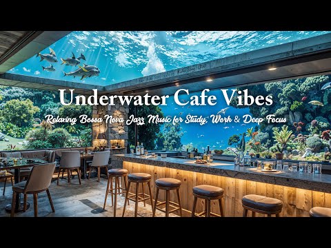 Underwater Ocean Lounge with Rooftop Aquarium – Chill Jazz Vibes in a Futuristic Nature Bar🎶🌊🐠