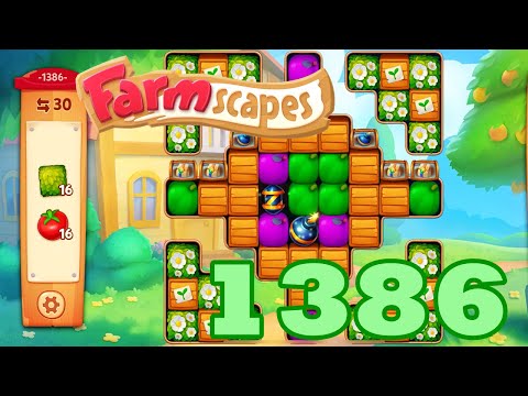 Farmscapes Level 1386 HD Gameplay Walkthrough | 3 - match game | android | ios | pc | GameGo Game