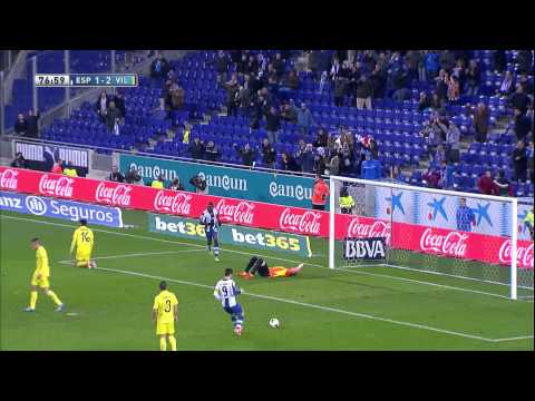 Gol de Córdoba (1-2) en el RCD Espanyol - Villarreal CF - HD