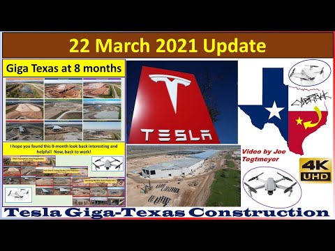 Tesla Gigafactory Texas 22 March 2021 Cyber Truck & Model Y Factory Construction Update (07:45AM)