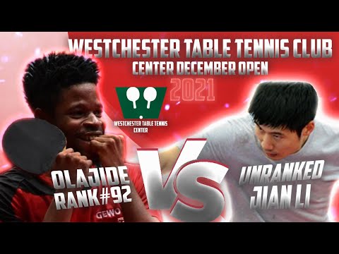 4K ULTRA HD | Jian Li vs Olajide Omotayo | Westchester Table Tennis Center December 2021 Open Finals