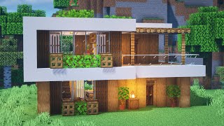 Minecraft: How to Build a 2-Level Modern House (Tutorial)