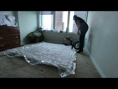 Easy Mattress Moving = Vacuum pack it = Purple Type.  Time Lapse!