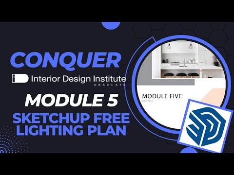 IDI MODULE 5 - Draw an Electrical plan using SketchUp Free | Lighting Plan | Interior Design Instit