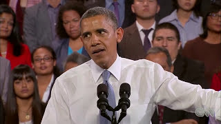 Obama responds to hecklers at speech